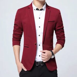 high-end red men's vest